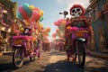 Dia de los Muertos Decorated Bicycle Parade