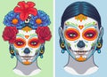 Dia de los Muertos Lady makeup and accesories