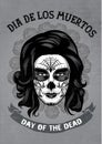 Dia de los muertos poster in rusty texture