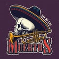 Dia De Los Muertos vintage emblem