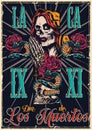 Dia De Los Muertos vintage poster