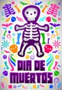 Dia de Muertos - Mexican Day of the death spanish text