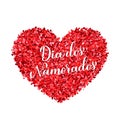 Dia Dos Namorados calligraphy card. Happy Valentines Day in Portuguese. Holiday in Brazil on June 12. Vector template