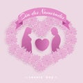 Dia dos Namorados June 12 Brazil Valentine`s Lovers` Day of Enamored heart couple poster design vector