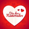 Dia dos namorados Valentines day in Portuguese Royalty Free Stock Photo