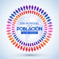 Dia Mundial de la Poblacion, World Population Day spanish text