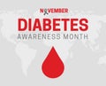 Diabetes Awareness Month Background Illustration Royalty Free Stock Photo