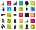 Diabetes black,flat icons in set collection for design. Treatment of diabetes vector symbol stock web illustration.