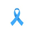 Diabetes blue awareness ribbon.