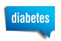 Diabetes blue 3d speech bubble