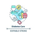 Diabetes care concept icon