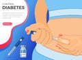 Diabetes Concept with Insulin Pen Injection Royalty Free Stock Photo