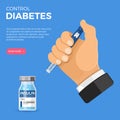 Diabetes Concept with Insulin Pen Injection Royalty Free Stock Photo