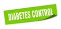 diabetes control sticker. square isolated label sign. peeler