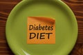 Diabetes Diet written on note concept