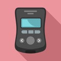 Diabetes glucometer icon, flat style