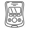 Diabetes glucometer icon, outline style