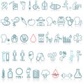 Diabetes icon set