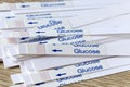 Indicator Strips For Blood Glucose Testing Royalty Free Stock Photo