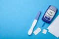Diabetes mellitus, increased blood sugar in pregnant women. Glucometer and positive test for variability
