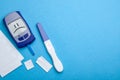 Diabetes mellitus, increased blood sugar in pregnant women. Glucometer and positive test for variability