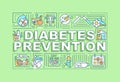 Diabetes preventions word concepts banner