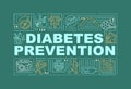 Diabetes preventions word concepts banner