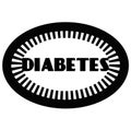 DIABETES stamp on white