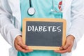 Diabetes sugar disease doctor ill illness health slate