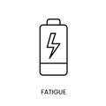 Diabetes symptom fatigue line icon vector with editable stroke