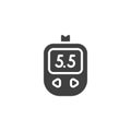 Diabetes test control vector icon