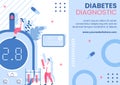 Diabetes Testing Healthcare Brochure Flat Cartoon Hand Drawn Templates Illustration Royalty Free Stock Photo