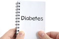 Diabetes text concept Royalty Free Stock Photo