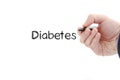 Diabetes text concept Royalty Free Stock Photo