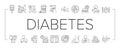 Diabetes Treatment Collection Icons Set Vector . Royalty Free Stock Photo