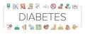 Diabetes Treatment Collection Icons Set Vector . Royalty Free Stock Photo