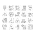 Diabetes Treatment Collection Icons Set Vector . Royalty Free Stock Photo