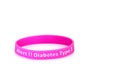 Diabetes Type 1 Alert Wristband in Purple