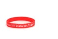 Diabetes Type 1 Alert Wristband in Red