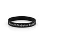 Diabetes Type One Alert Wristband in Black