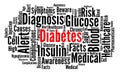 Diabetes word cloud illustration