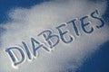 DIABETES written with sugar