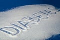 DIABETES written with sugar