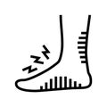 diabetic foot care line icon vector illustration Royalty Free Stock Photo