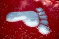 Diabetic foot made of sugar Royalty Free Stock Photo