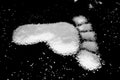 Diabetic foot made of sugar Royalty Free Stock Photo