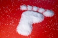 Diabetic foot made of sugar Royalty Free Stock Photo