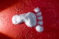 Diabetic foot made of sugar Royalty Free Stock Photo