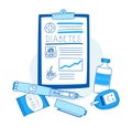 Diabetic patient Diabetes medical card insulin kit