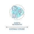 Diabetic retinopathy concept icon